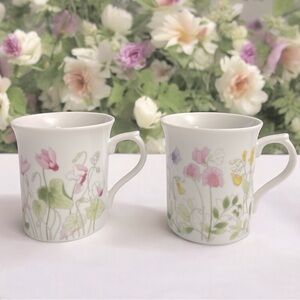Shafford Floral Mugs, Tivol Pattern, Set of 2